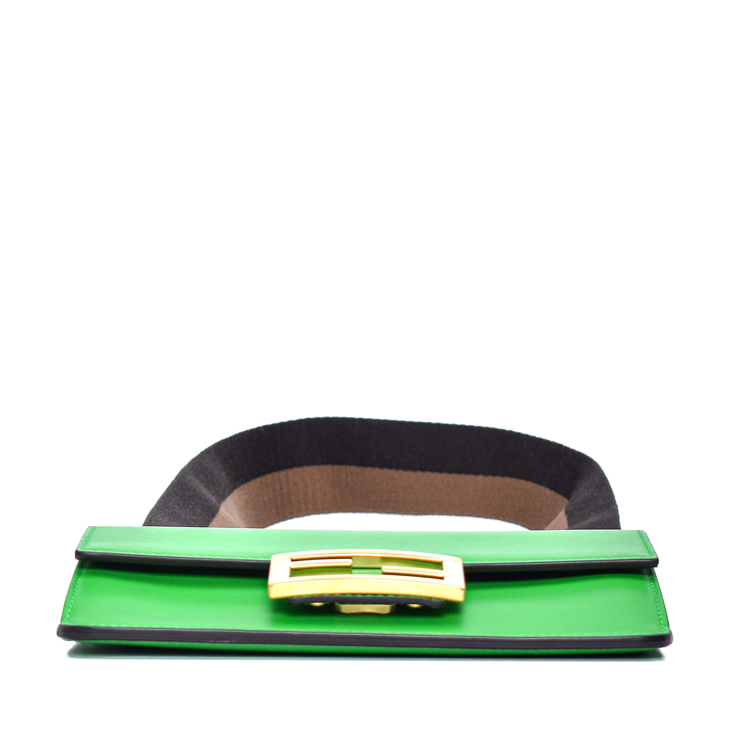 Fendi - Green Smooth Leather Flat Baguette Bag